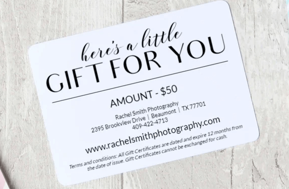 Bearbeitbarer Geschenkgutschein