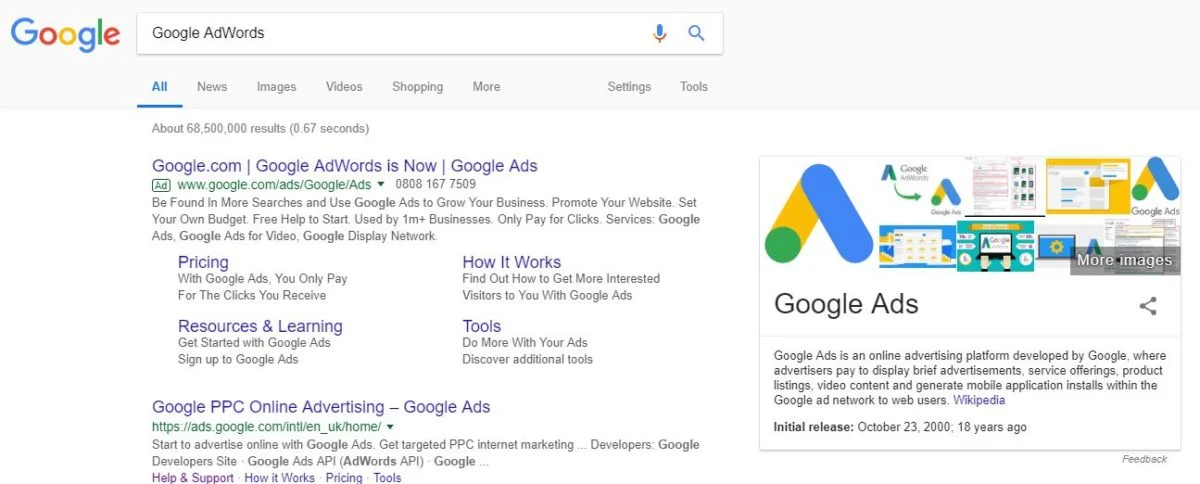 Google Ads-SERP