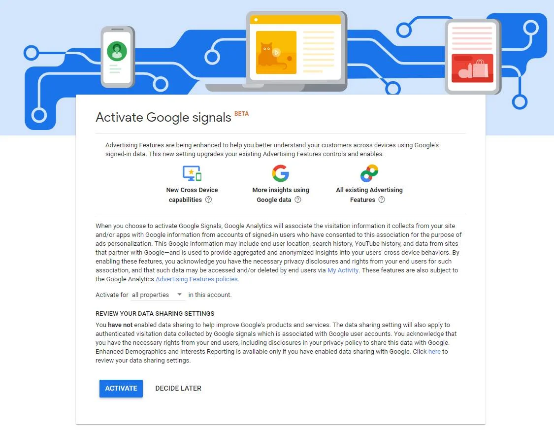 Überprüfen Sie die Datenfreigabeeinstellungen