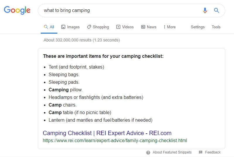 المقتطف النقطي من Google