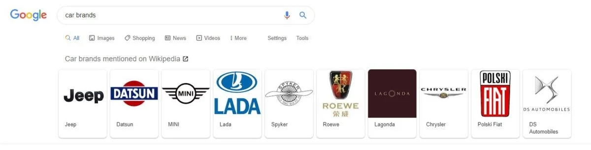 الرسم البياني المعرفي من Google