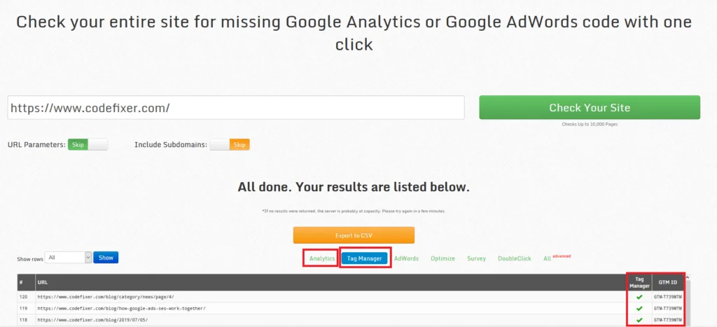 Google Analytics-Checker