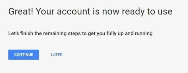 Google Merchant Center Нажмите «Продолжить».