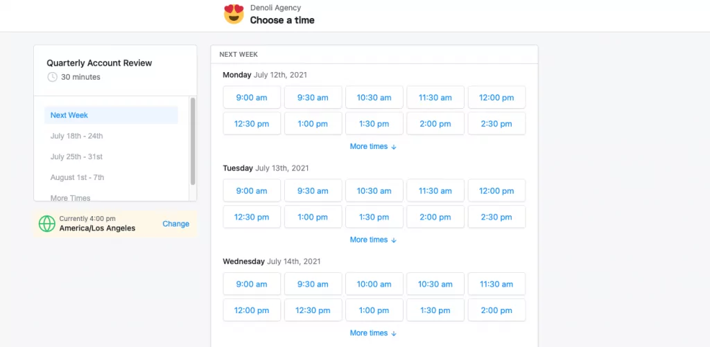 تطبيق جدولة Appointlet