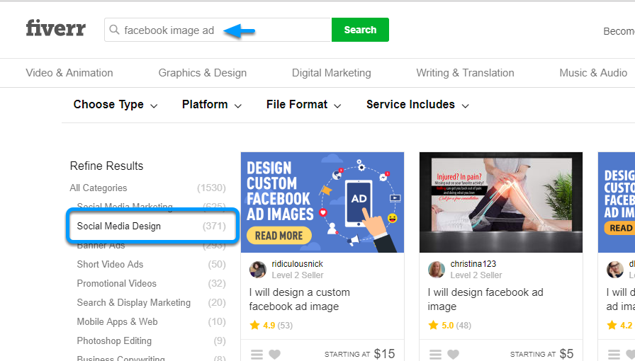 Fiverr Facebook 圖片社交媒體設計廣告 Fiverr Facebook image Social Media Design ad