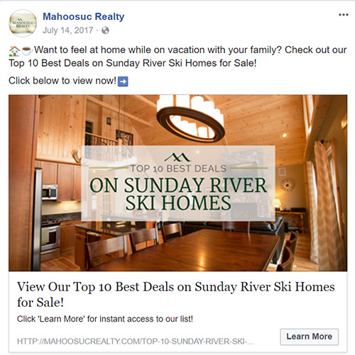 滑雪之家的 IDX 結果頁面 IDX Results Page for Ski Homes