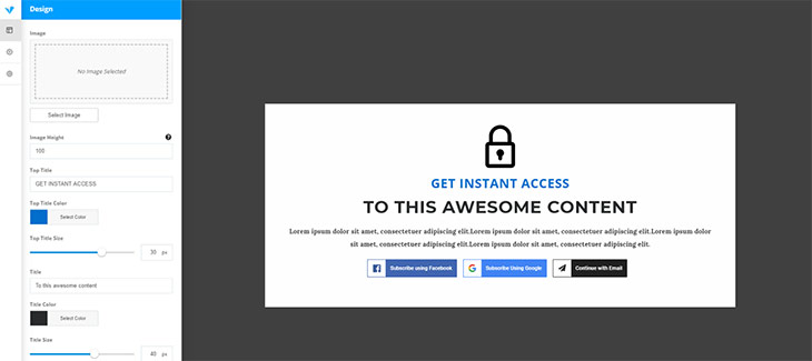Alle Spark-Sites beinhalten Engage CTA, mit dem Sie Ihre CTAs mit einer Live-Vorschau mit automatischer Anpassung bearbeiten können.
