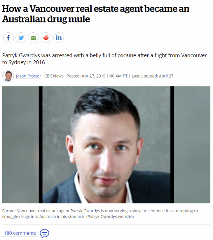 mule de la drogue de vancouver