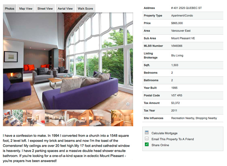 L'église transformée en liste de maisons