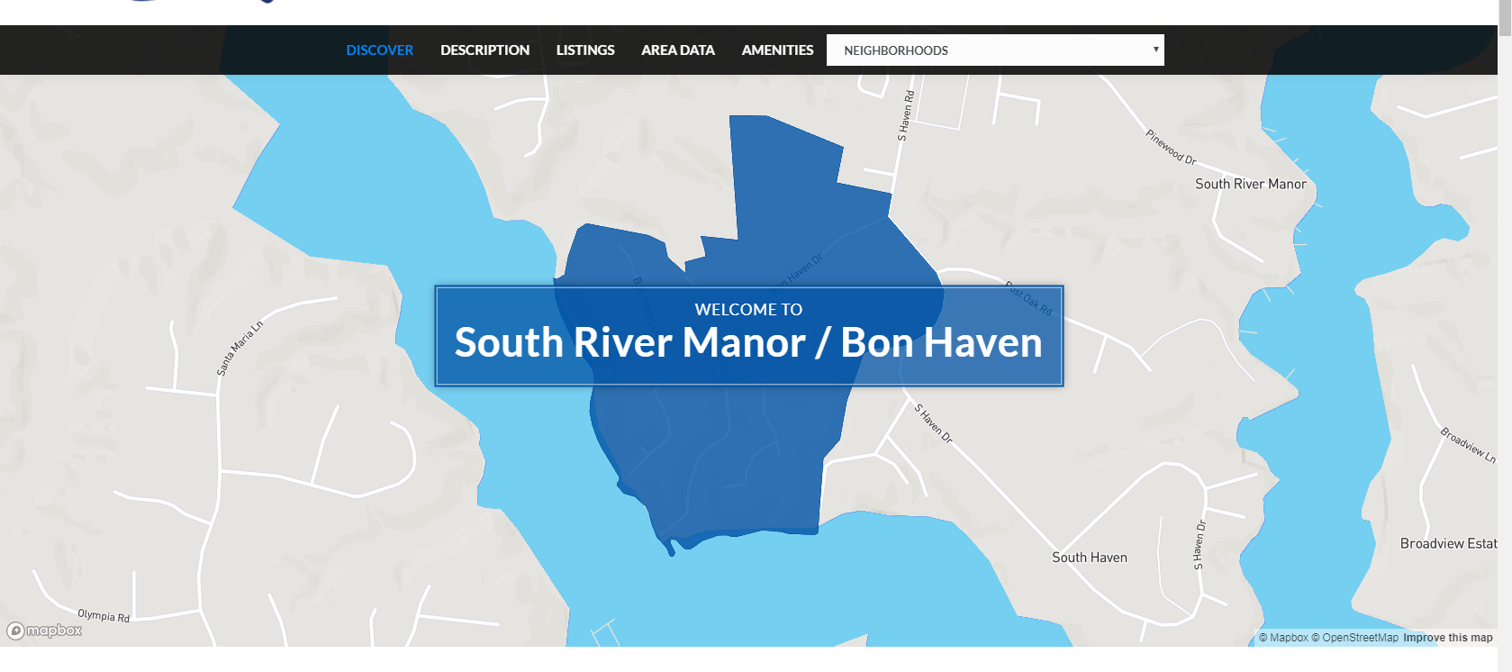 Ekranın üst kısmındaki alan haritası.