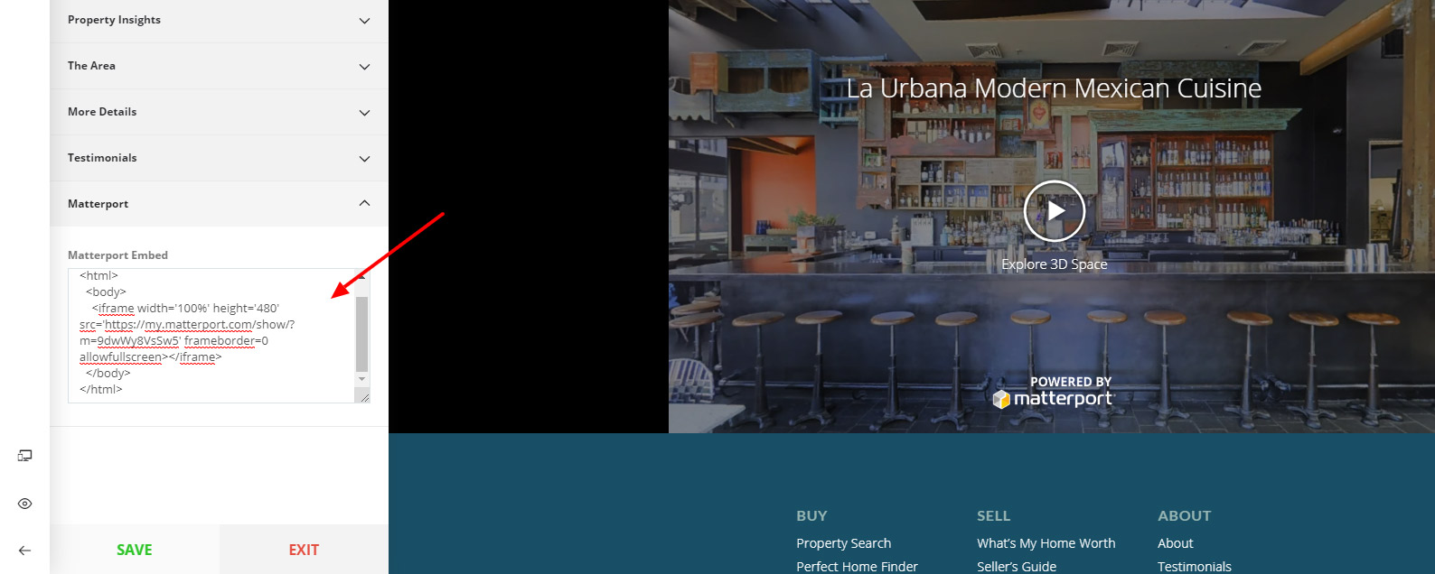 หน้าแรกของ Matterport