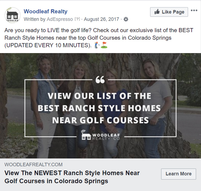 Woodleaf-Facebook-Werbung