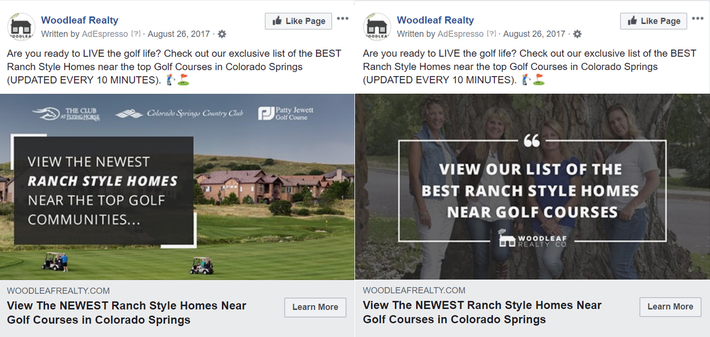 Woodleaf-Facebook-Anzeigen