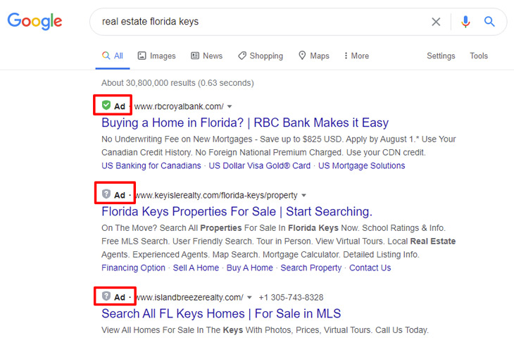 bienes raices cayos de florida