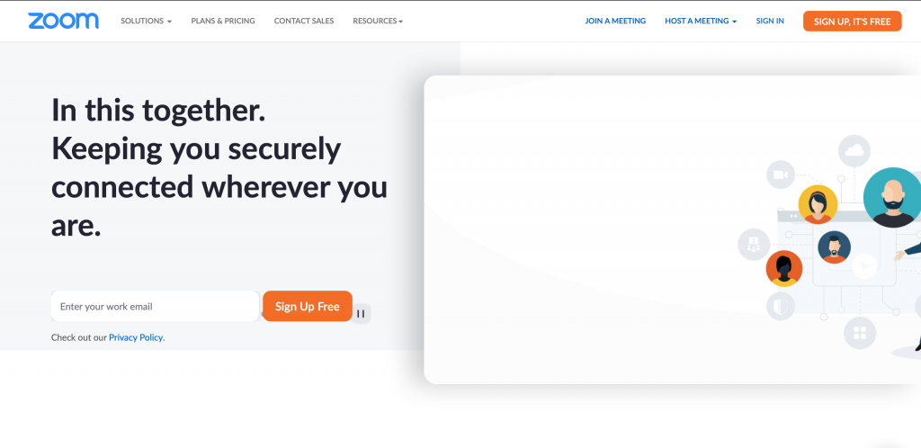 Zoom na página inicial