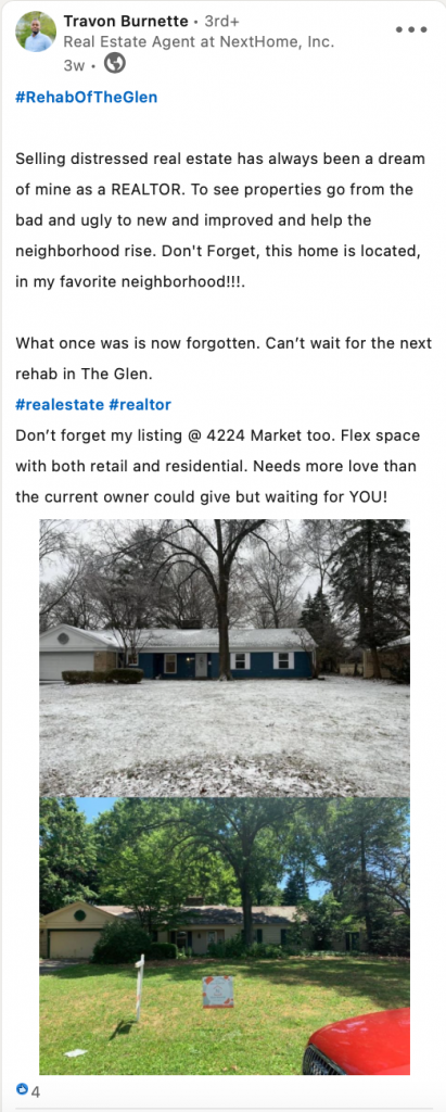 Сообщение LinkedIn от Трэвона Бернетта