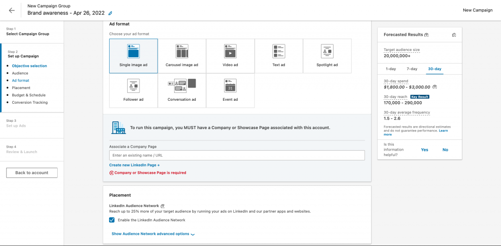 Форматы рекламы LinkedIn