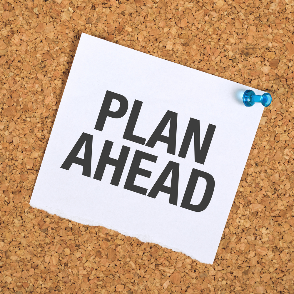 不動産事務所で先に付箋を計画する