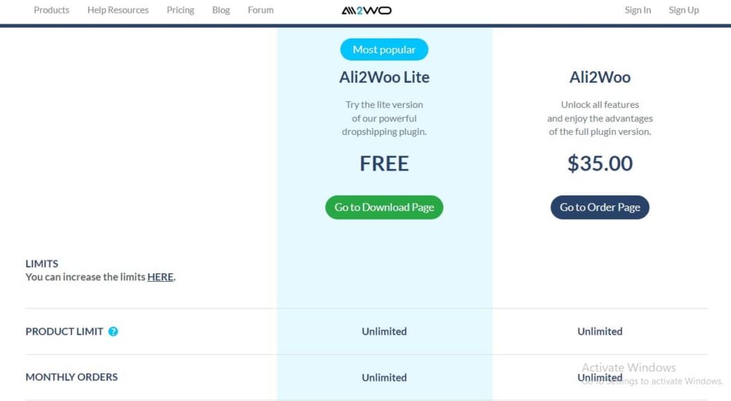 التسعير Ali2woo