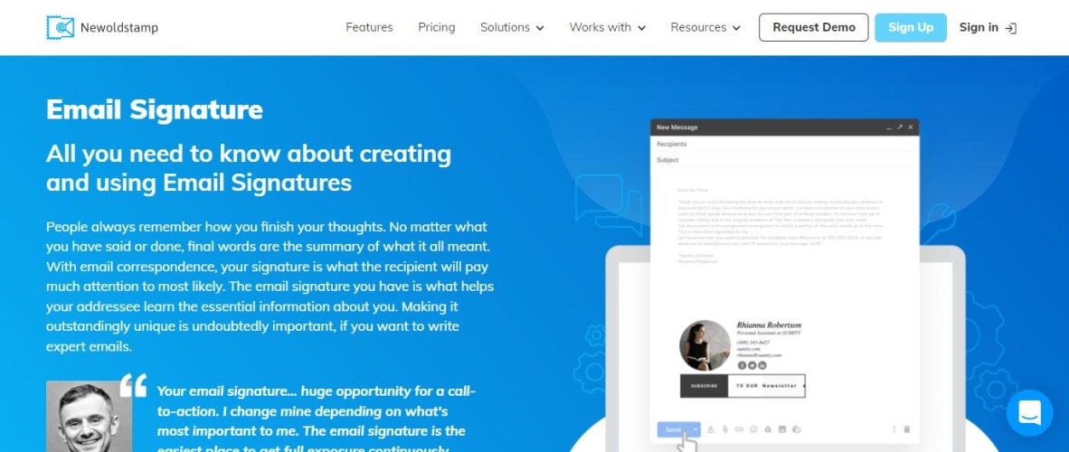 Newoldstamp - مولد توقيع البريد الإلكتروني