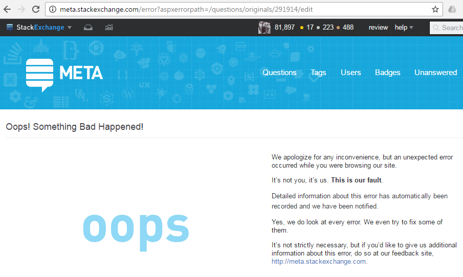 フレンドリーで人間味のあるエラー メッセージ。
