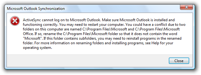 エラーの詳細な説明と考えられる原因を含むエラー メッセージ。