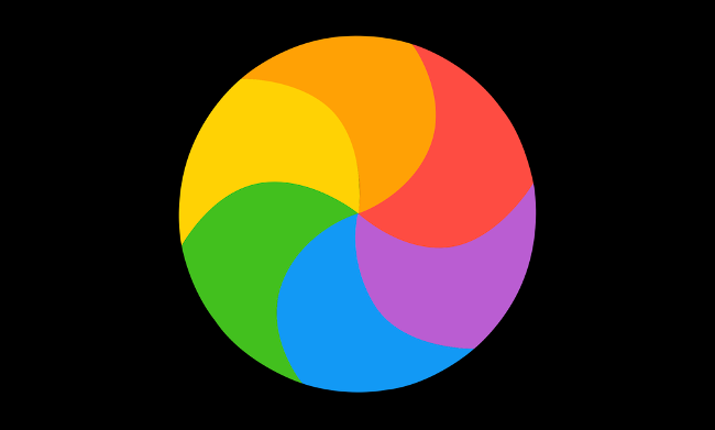 Sich drehendes Windrad des Todes-Wasserballs