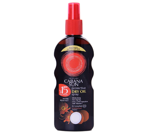 Spray de óleo seco de bronzeamento profundo Cabana Sun