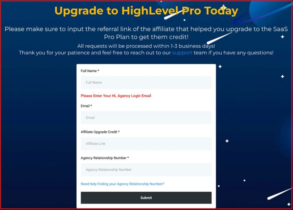 ترقية GoHighLevel SAAS