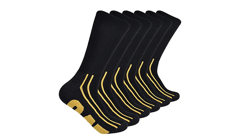 6 عبوات من جوارب نصف مبطنة للطاقم من كاتربيلر