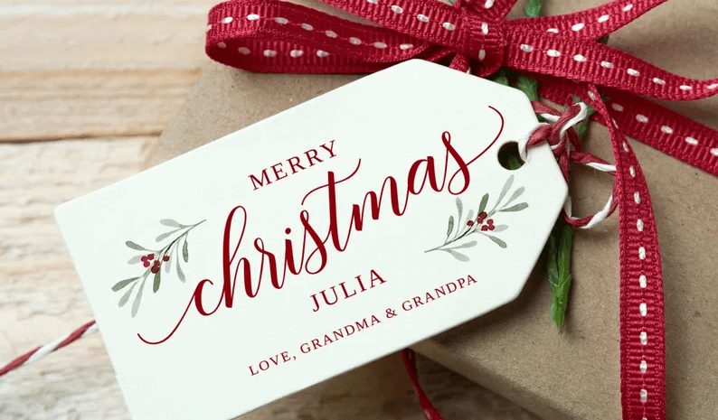 Benutzerdefinierte klassische Weihnachtsgeschenkanhänger