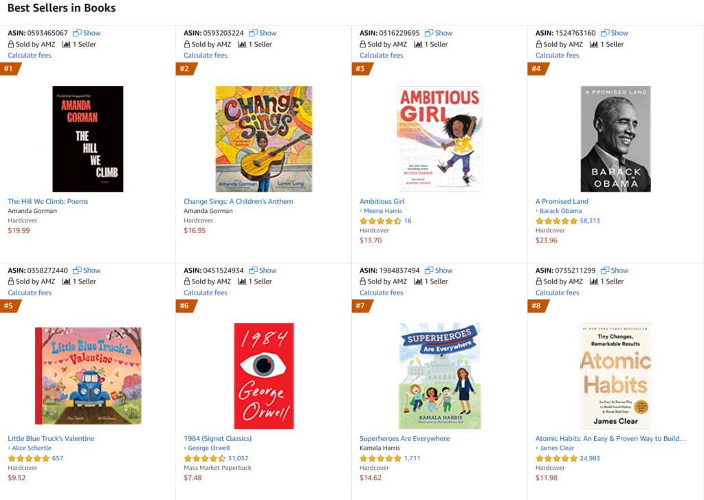 mais vendidos da amazon em livros