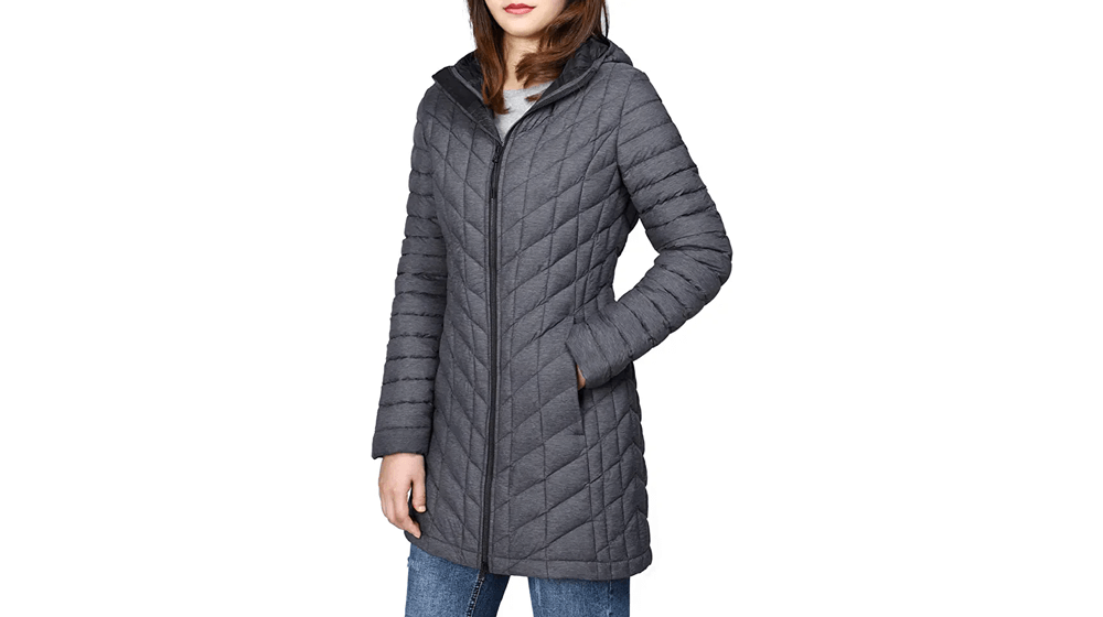 女款 Thermolite 長款連帽羽絨夾克派克大衣