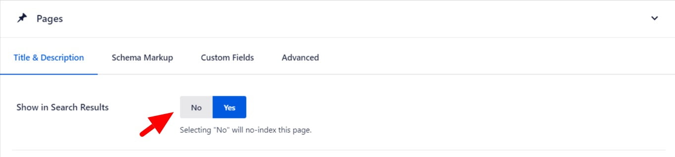 検索結果でコンテンツを表示または非表示にする
