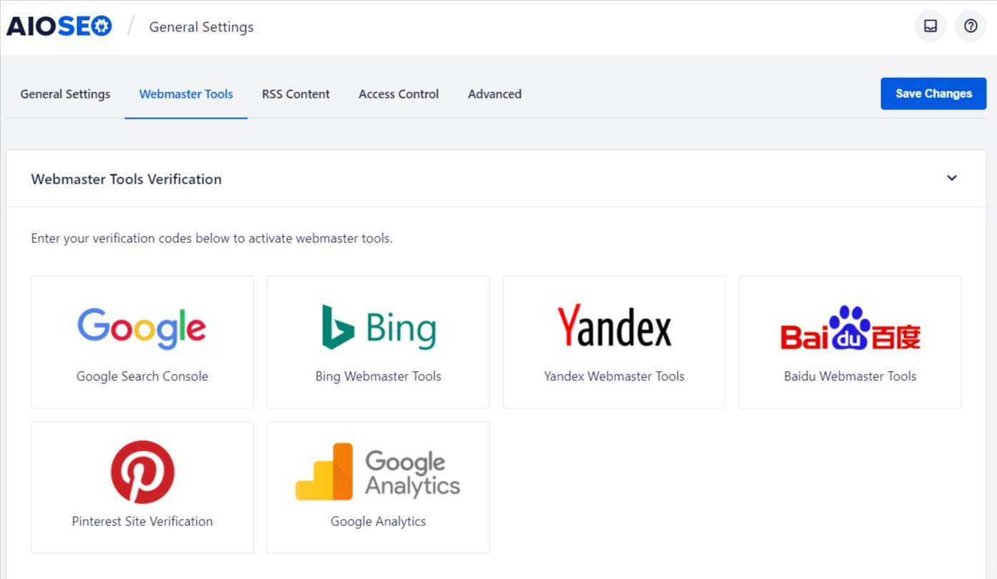 ウェブマスター ツールの確認
