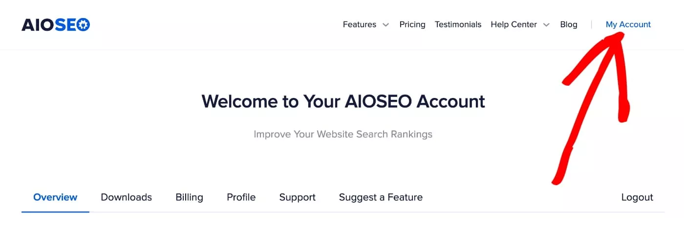 aioseoマイアカウント画面