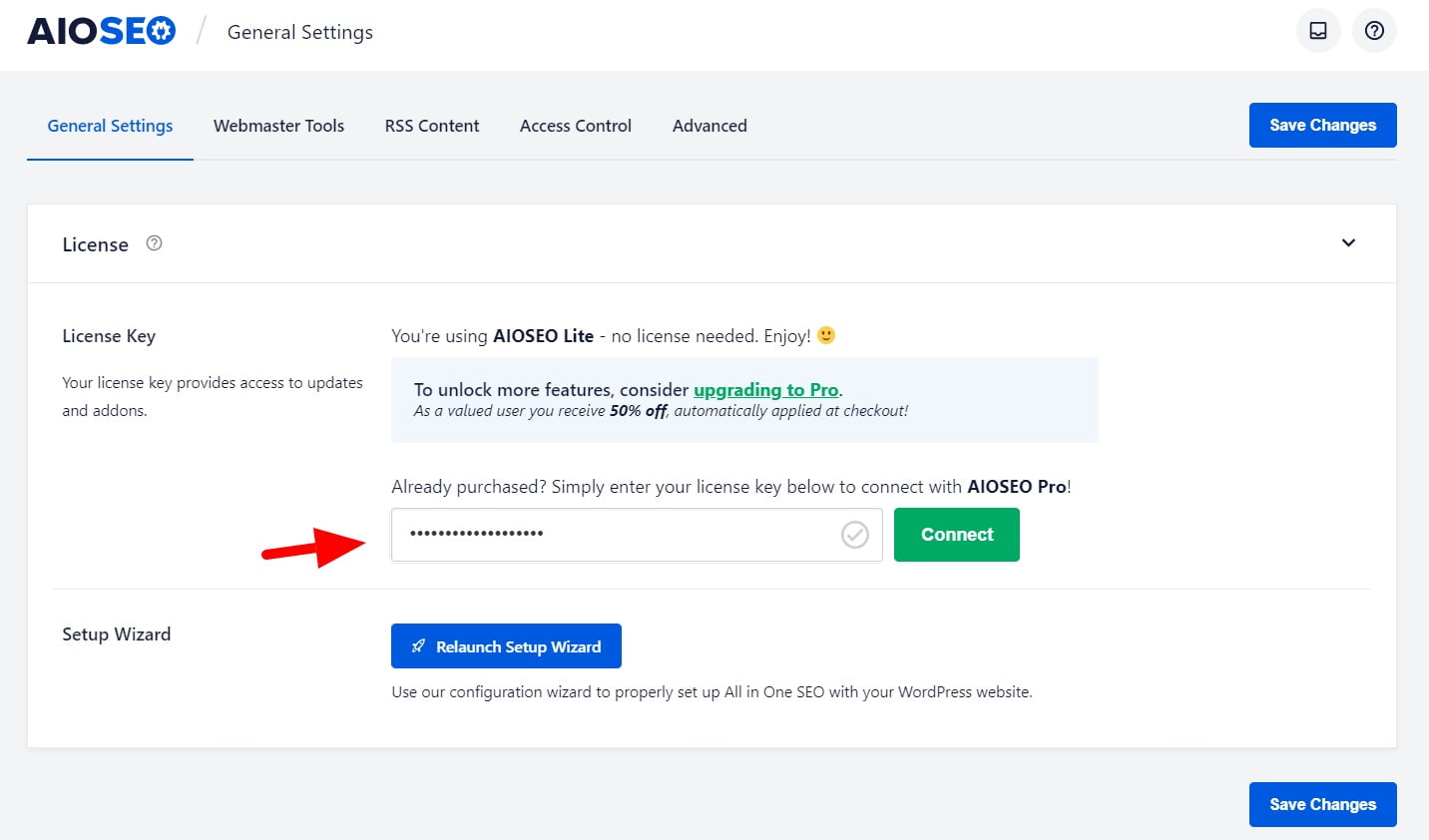 all in one seo プラグインを有効にする