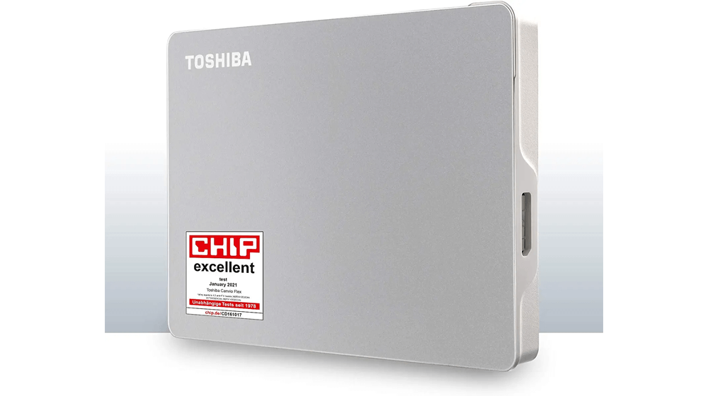 Disco rígido externo portátil Toshiba 4TB Canvio Flex para uso em Mac, Windows PC e Tablet