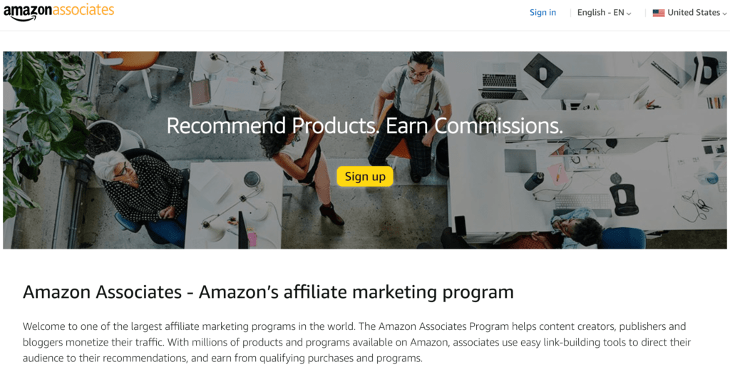 Programa de afiliados de Amazon Associates