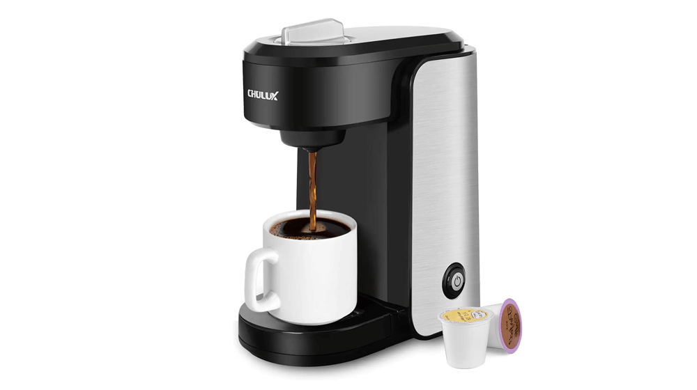CHULUX Single Serve Kaffeemaschine aus Edelstahl für Kapseln
