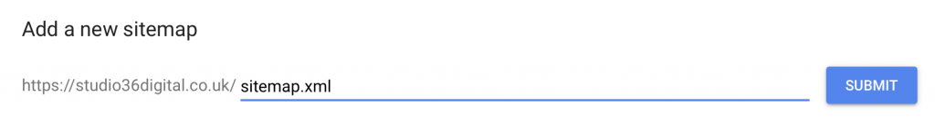 Senden Sie den Sitemap-Bildschirm in der Google-Suchkonsole
