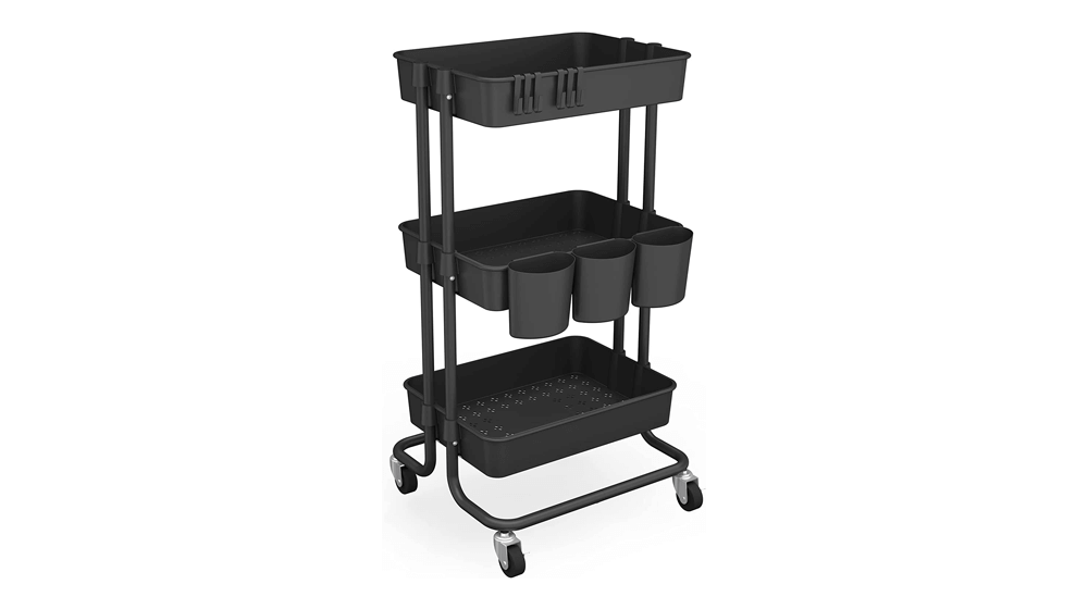 AXXA 3 層滾動存儲整理器，帶 3 個小籃子