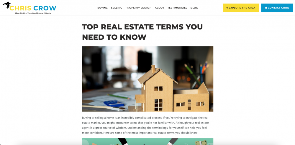 クリス・クロウ不動産用語ブログ