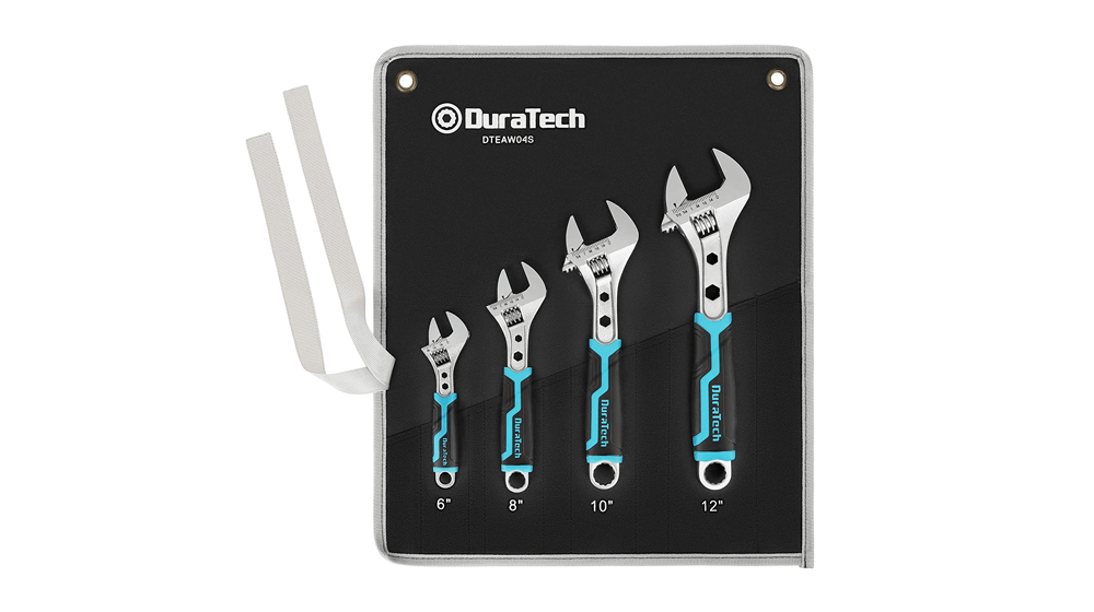 DURATECH 4-Piece Adjustable Wrench Set