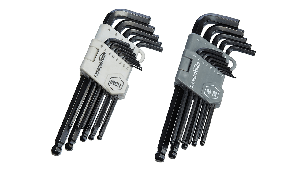 Amazon Basics Hex Key Allen Wrench Set dengan Ujung Bola - Set 26