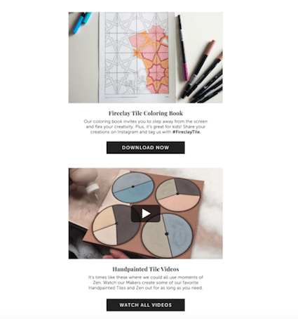 Livre de coloriage et vidéos Fireclay Tile