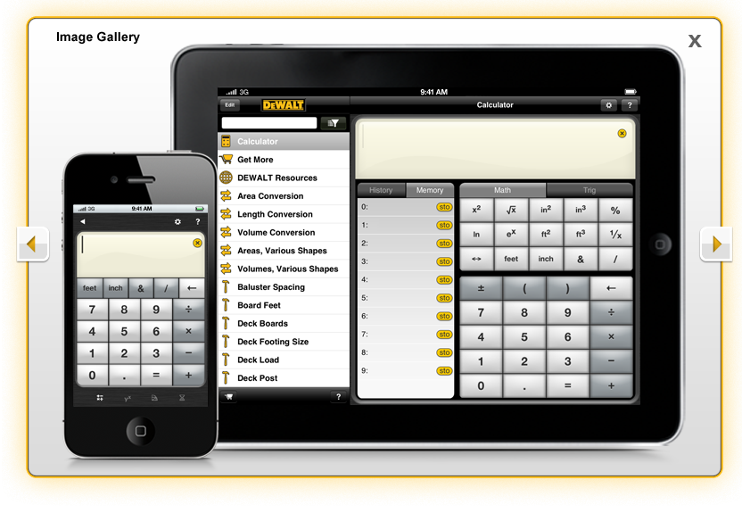 أفضل التطبيقات للمقاولين آلة حاسبة dewalt mobile pro