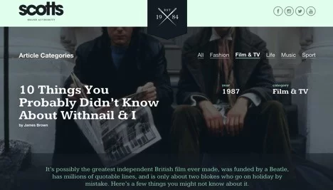 post campione di abbigliamento maschile di scott