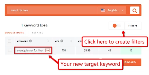 مثال: موقع تخطيط الحدث