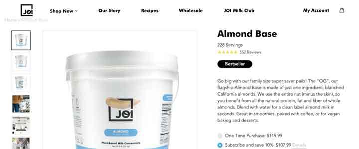 propunere de valoare în descrierea produsului joy